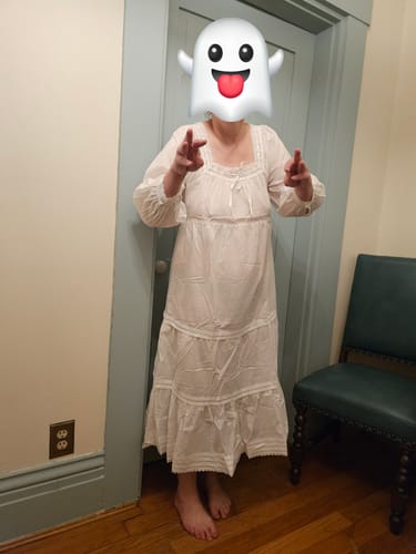 Customer photo review of The "Odette" Iconic White Cotton Lawn Ballet Nightgown