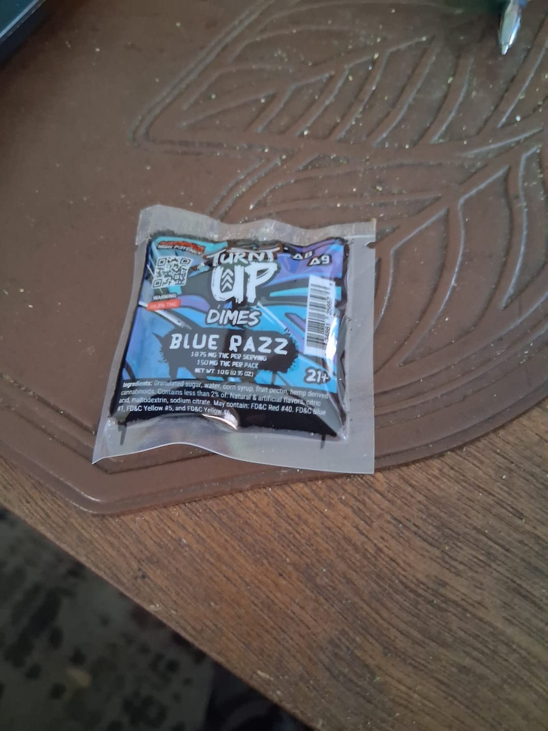 Customer photo review of Dime Gummy - Blue Razz
