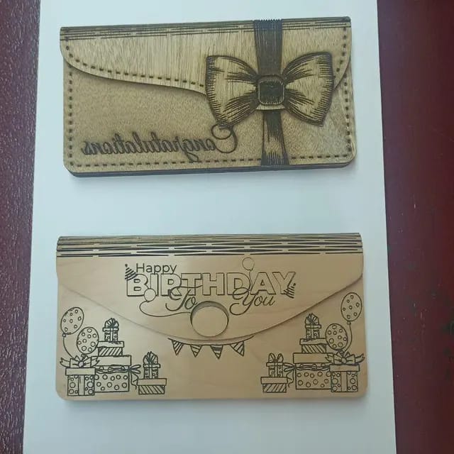 Customer photo review of Envelope for money 6 set laser cut svg file