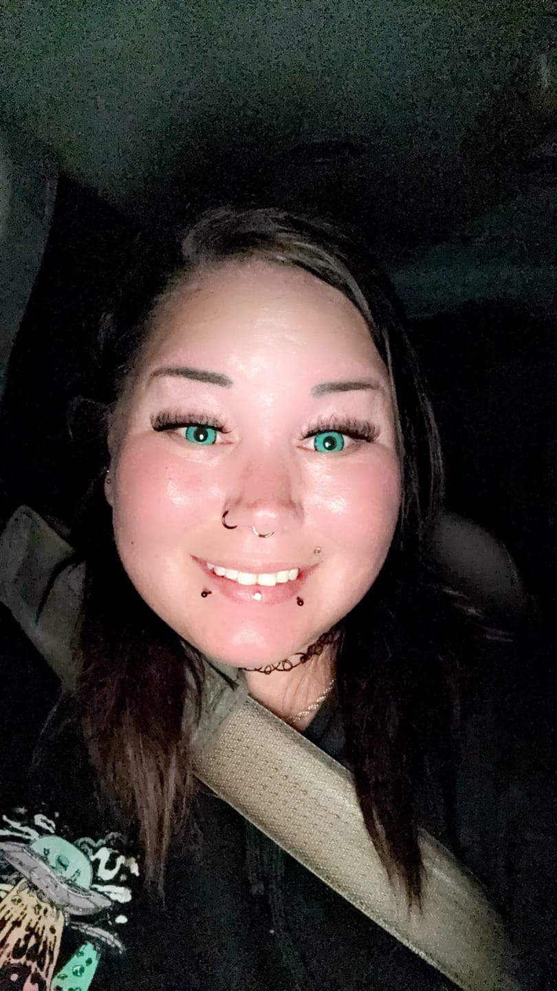 Customer photo review of Cosplay Lucifer's Eye Green Prescription Coloured Contact Lenses