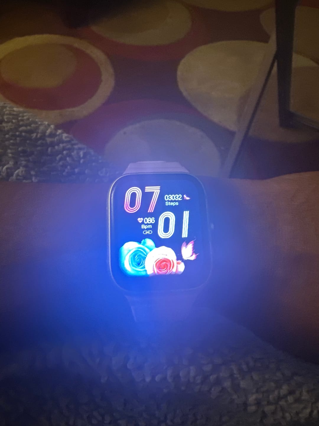 Customer photo review of BEARSCOME Blood Pressure Blood oxygen Blood Sugar Monitoring Bluetooth Talk Play Music Health Waterproof Smartwatch