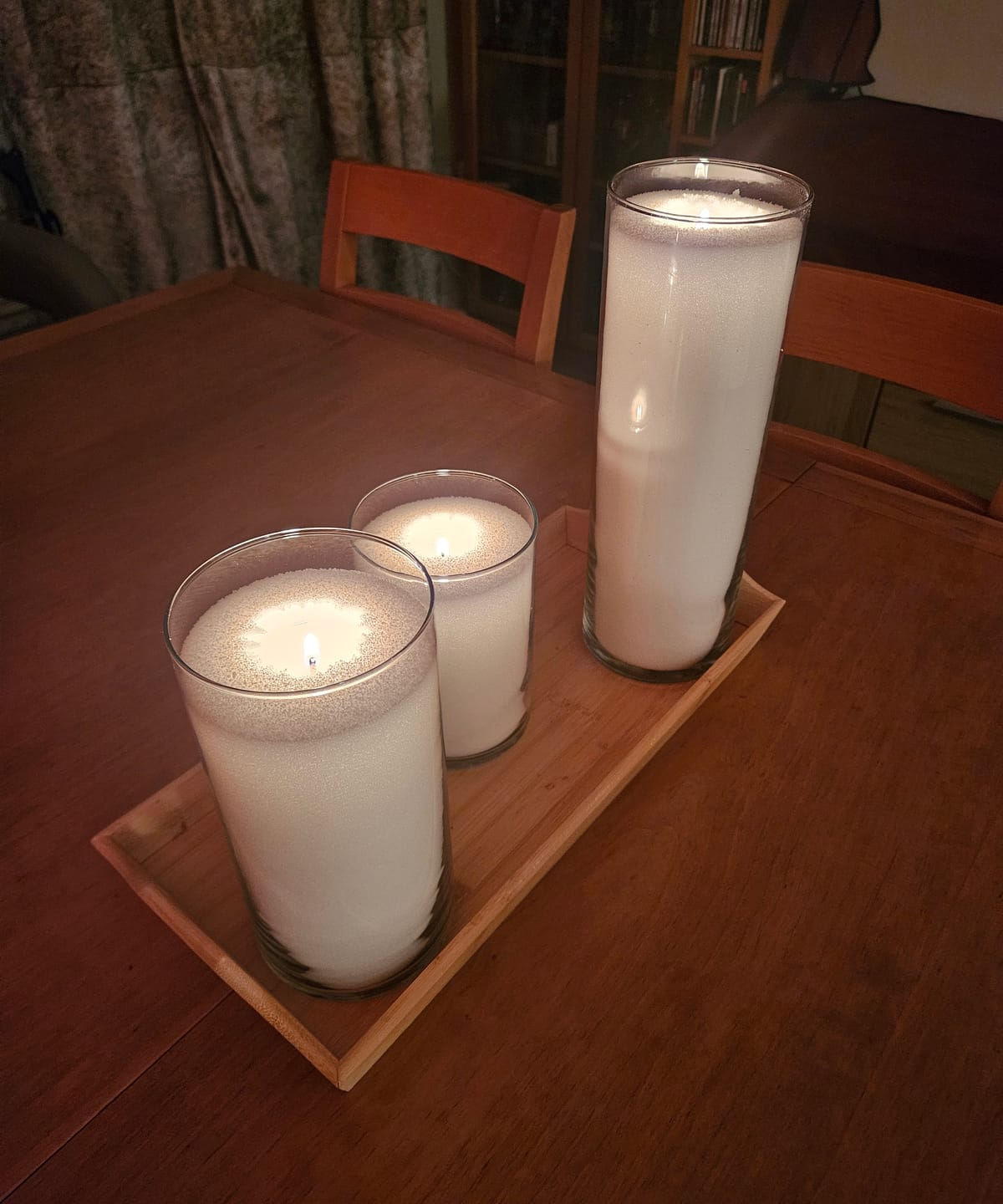 Customer photo review of Candlera 3-Glass Cylinder Set