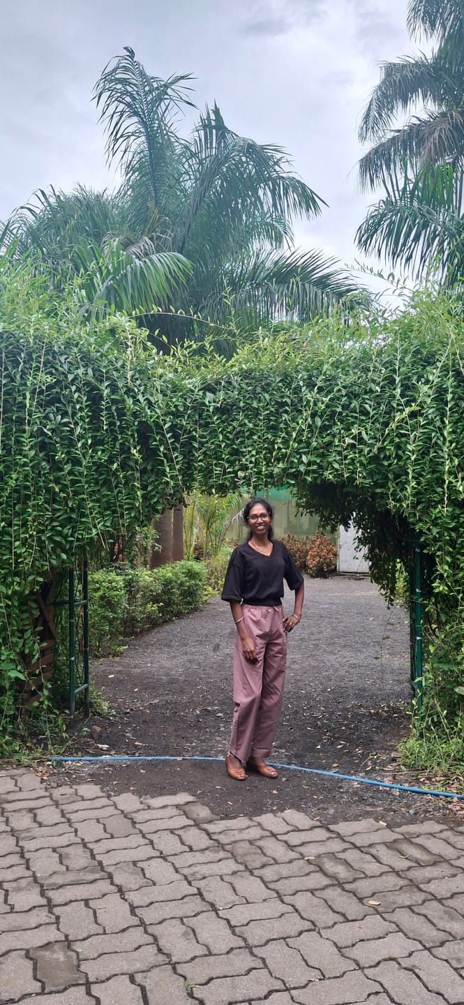 Customer photo review of Women Rose Taupe Cotton Straight Pant
