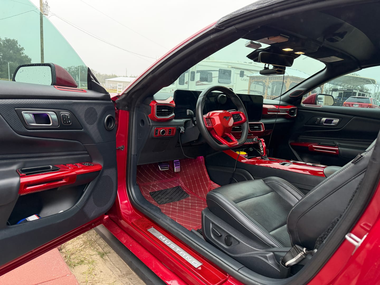 Customer photo review of 2024+ S650 Mustang Hard Carbon Fiber Dashboard Center AC Vent Trim Cover