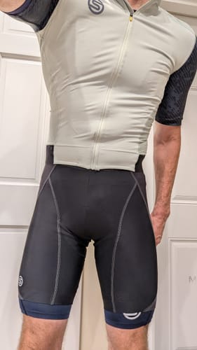 Customer photo review of SKINS CYCLE MEN'S THERMAL BIB SHORTS BLACK