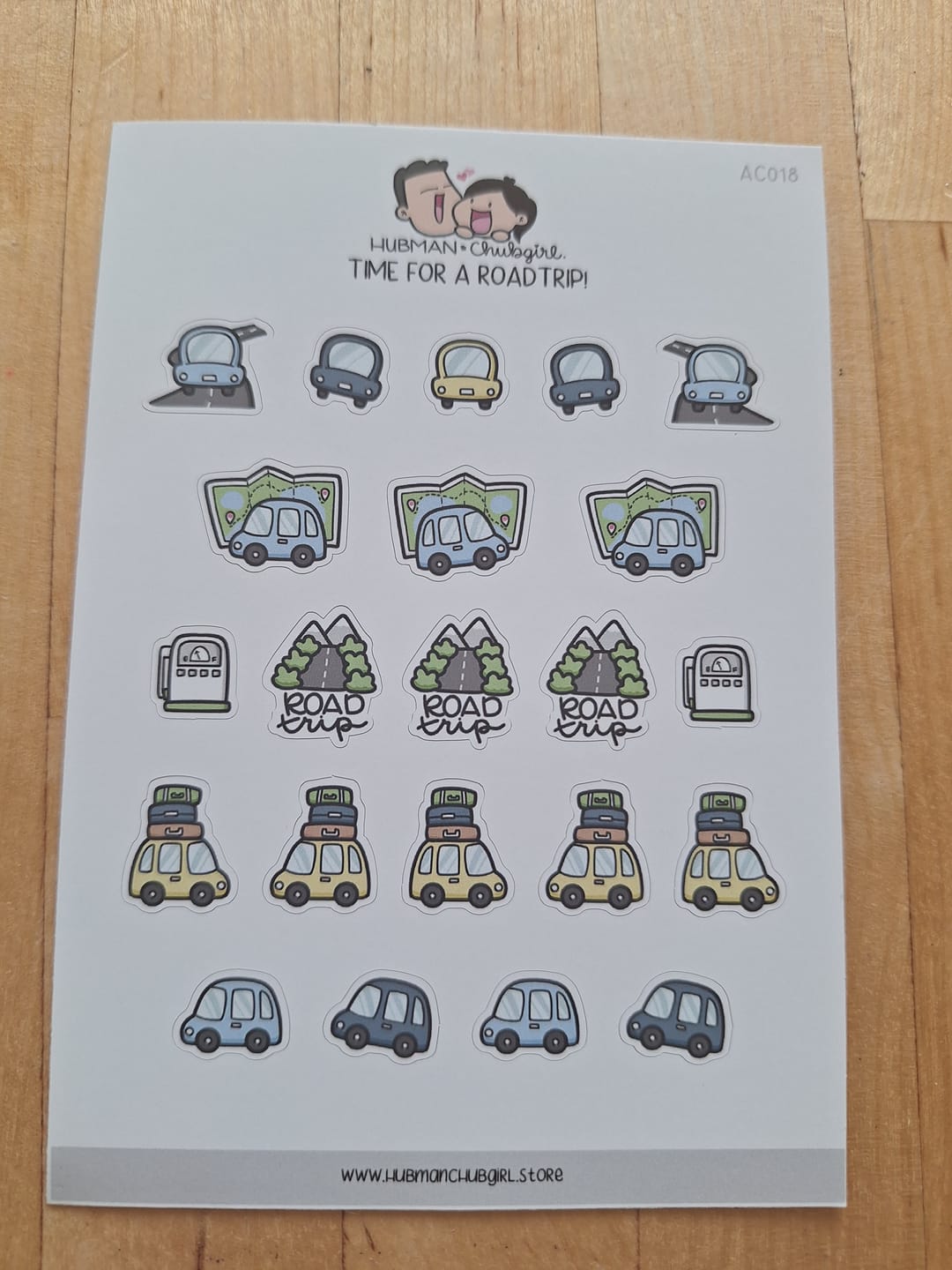 Customer photo review of Time for a Roadtrip Planner Stickers
