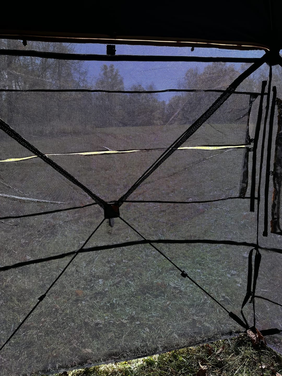 Customer photo review of Tidewe Vis360 See-Through Ground Blind for Deer/ Turkey Hunting (3-4 Person)