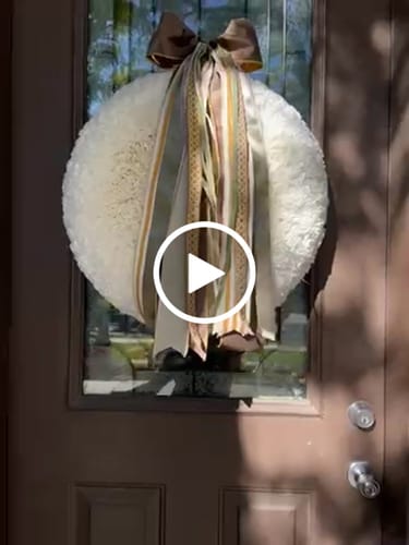 Customer video review of Golden Harvest Wreath Ribbon