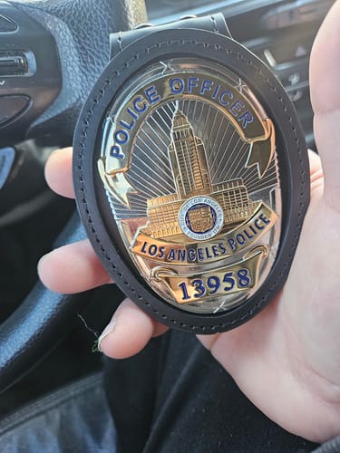 Customer photo review of LAPD Los Angeles Police Officer Badge Replica Movie Props With Number 13958 16520