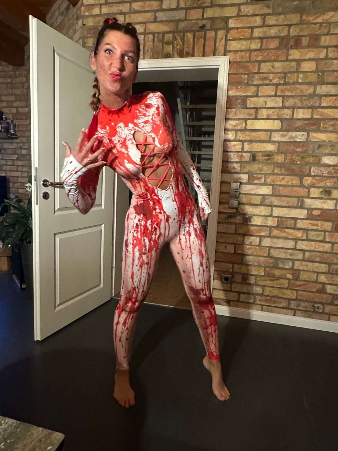 Customer photo review of Miss Murder Open Front Costume