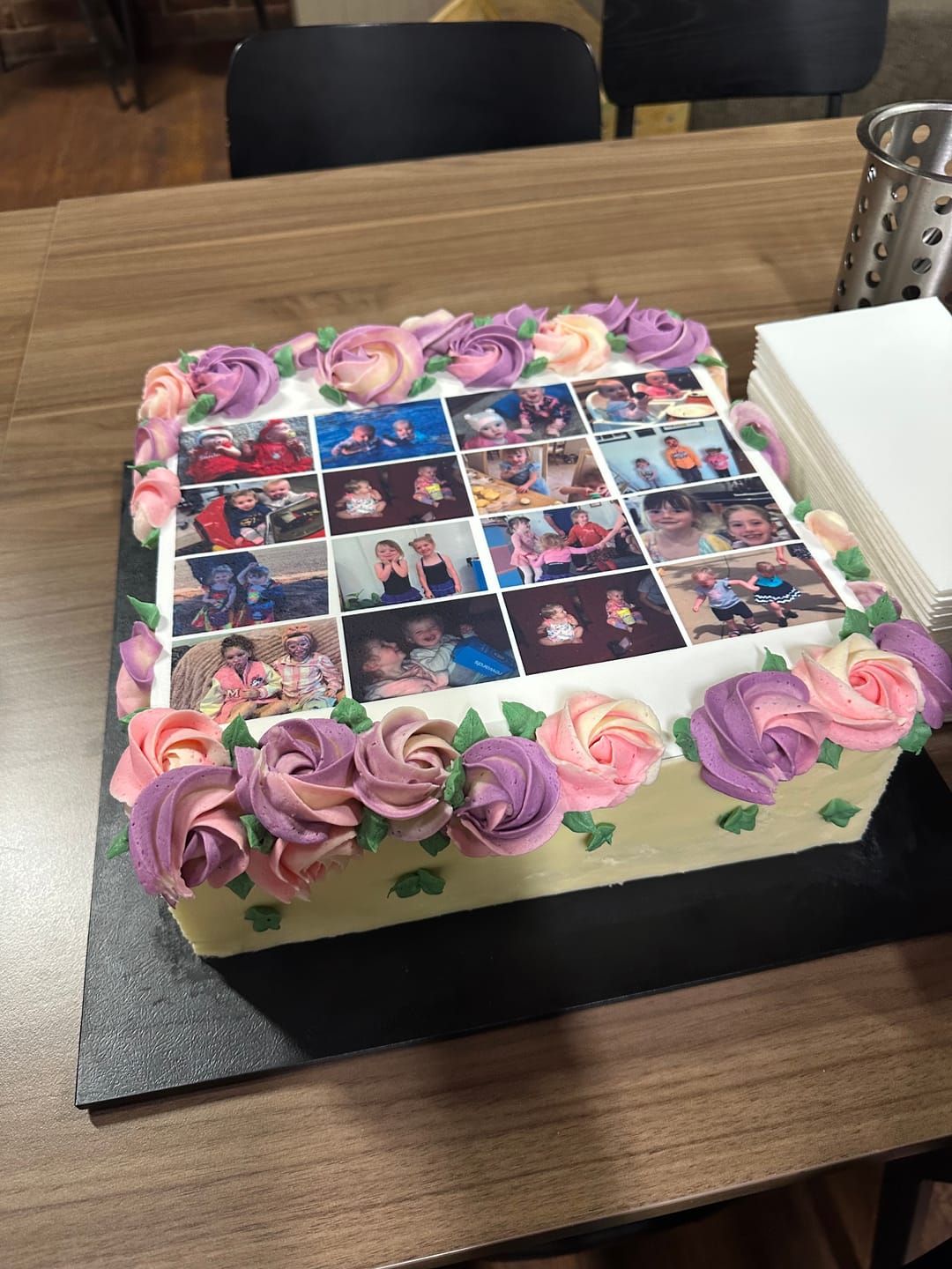 Customer photo review of 25cm x 25cm Square Custom Edible Icing Image