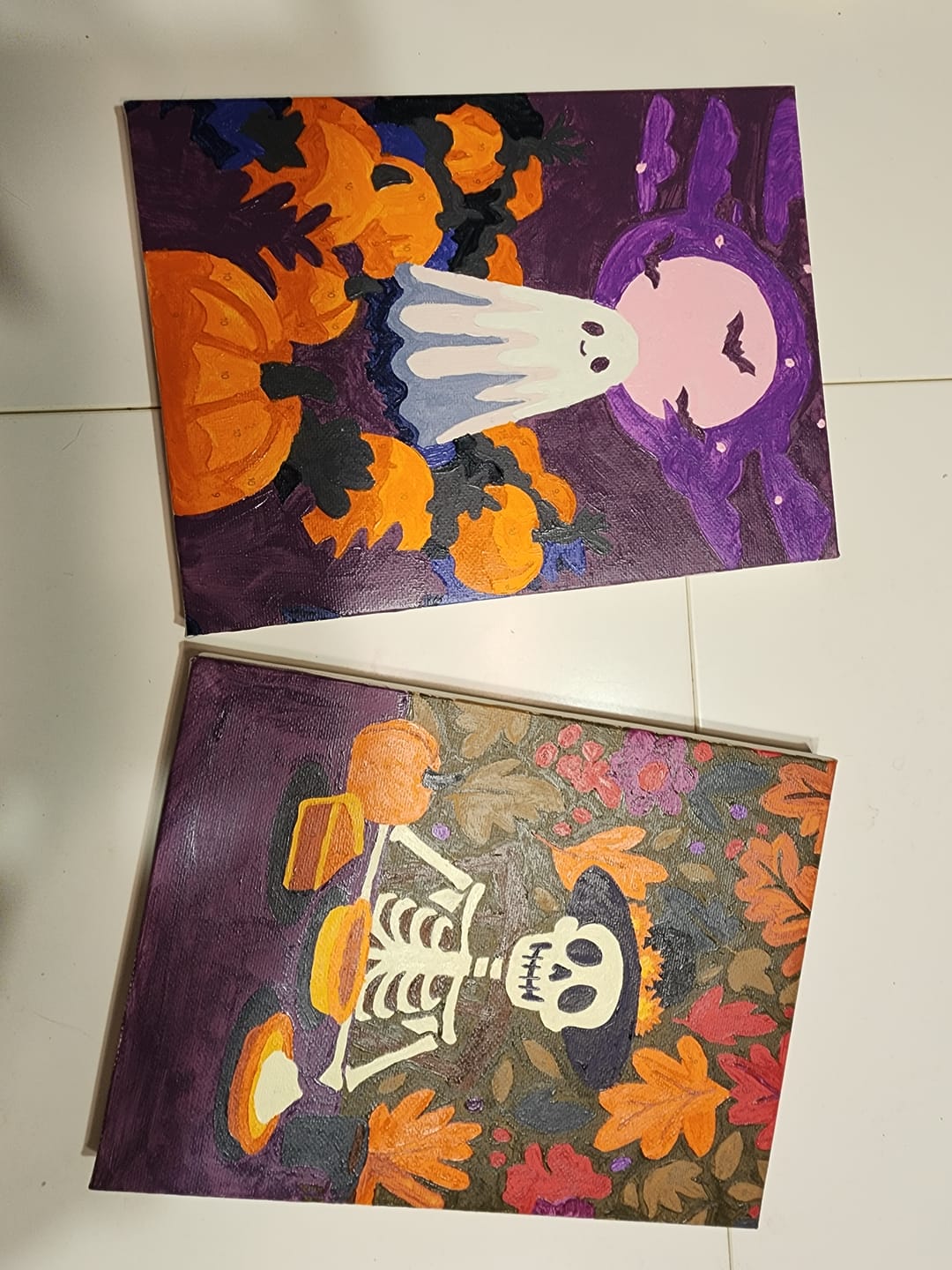 Customer photo review of 6 Mini Paintings - Spooky Autumn Set