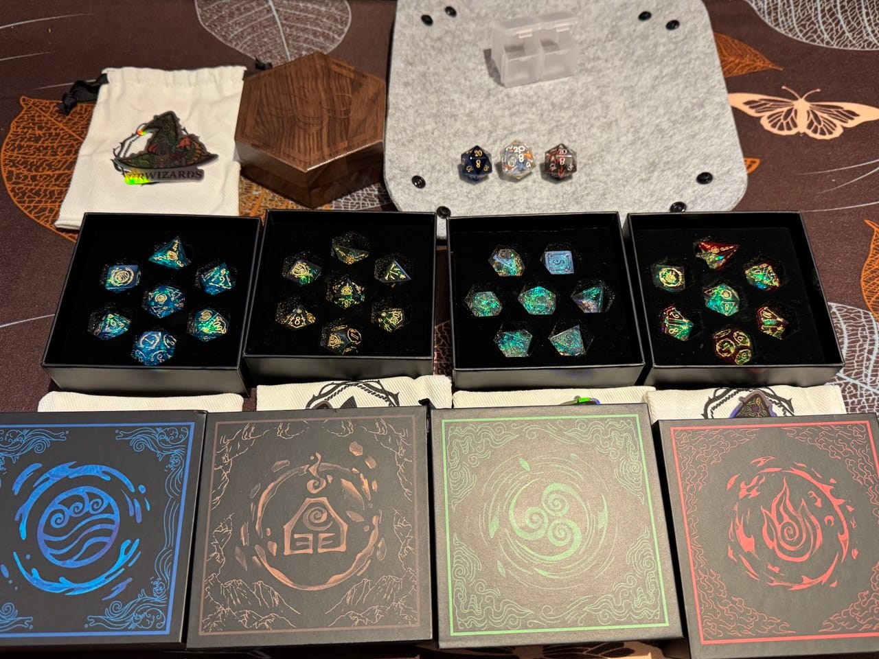 Customer photo review of Water/Fire/Air/Earth Dice Set Collection