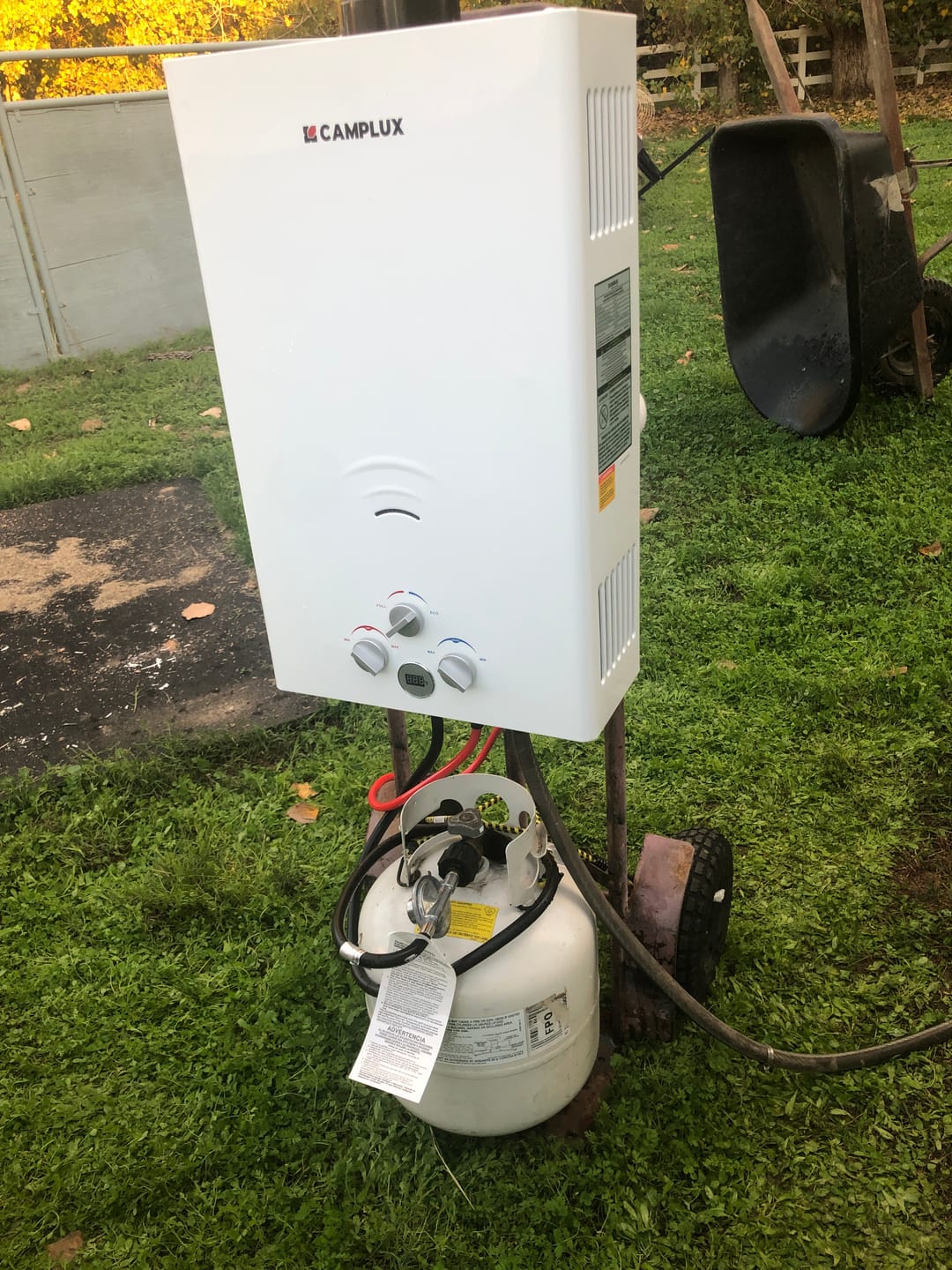 Customer photo review of Camplux Pro Outdoor Propane Water Heater, Pool Heater