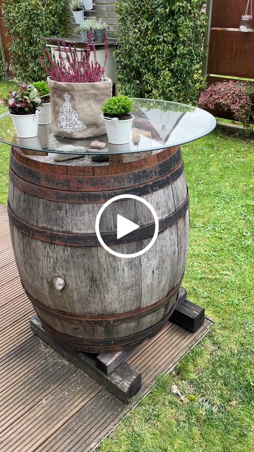 Customer video review of Glasplatte Tisch Sicherheitsglas für Esstisch, Gartentisch, Weinfass - Rund