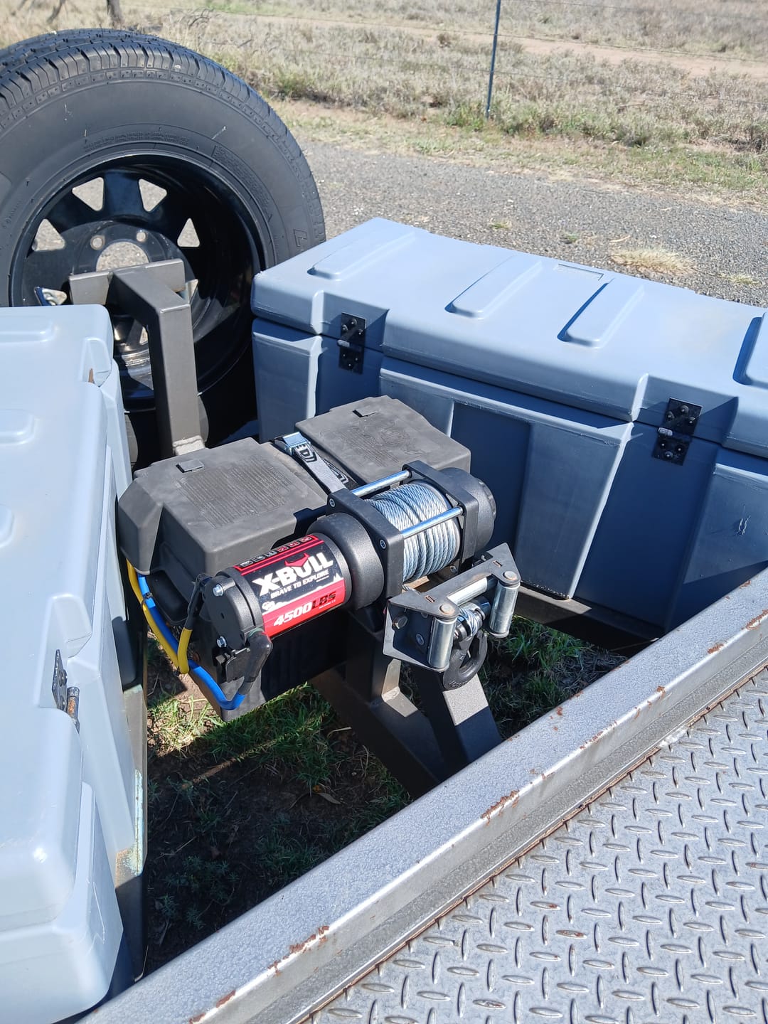 Customer photo review of X-BULL Electric Winch 4500LBS/2041KG Steel Cable Wireless Remote Boat ATV 4WD