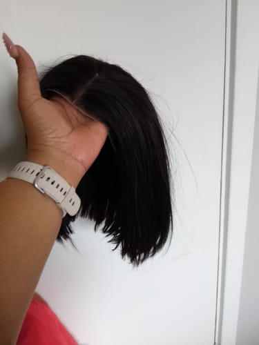 Customer photo review of Mabontle 10 inch 5x5 Vietnamese SDD Bone Straight Wig