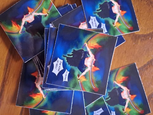 Customer photo review of 500 sticker 5x5 cm - OFFERTA