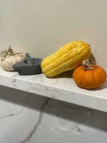 Customer photo review of Mini Avocado Molcajete - Authentic Mexican Stone Mortar & Pestle