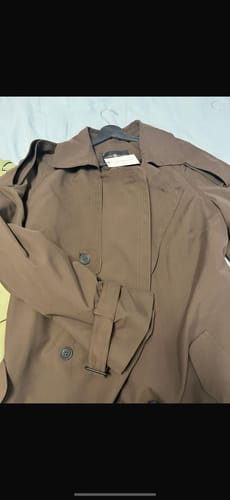 Customer photo review of Apoletli Acı Kahve Oversize Trençkot