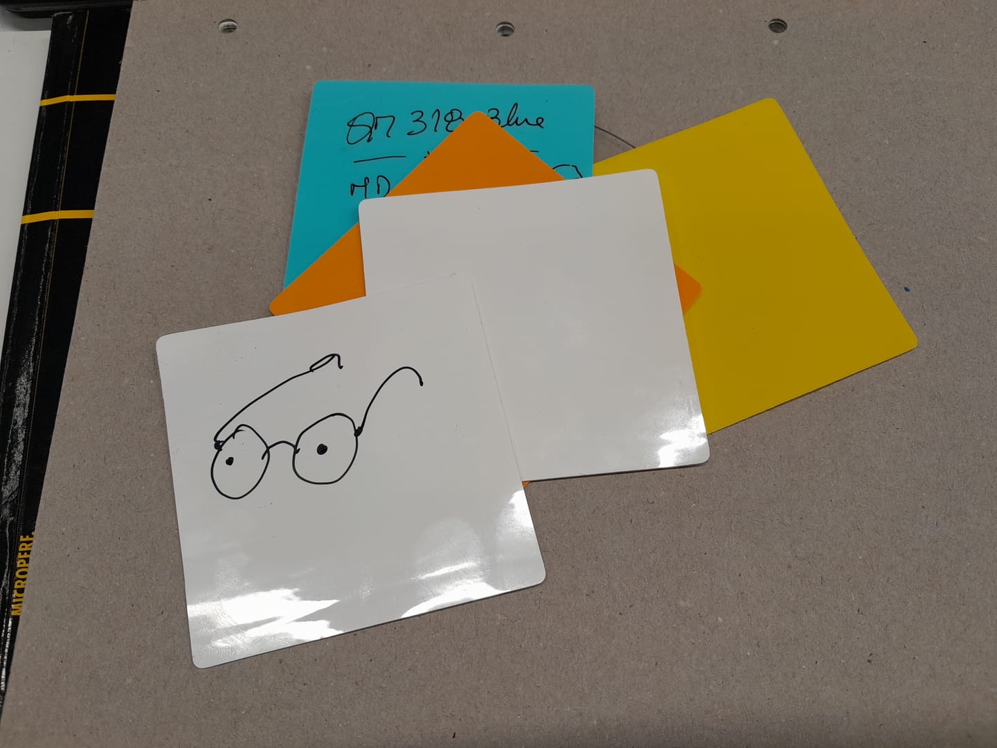 Customer photo review of Colored Reusable Sticky Notes
