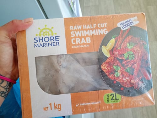 Customer photo review of Swimming Crab Half Cut Raw 1KG