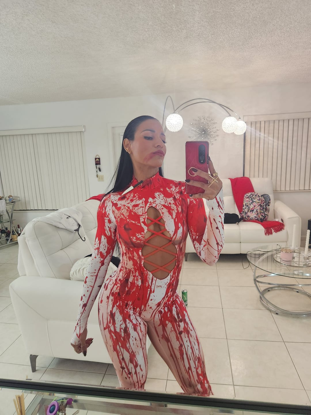 Customer photo review of Miss Murder Open Front Costume