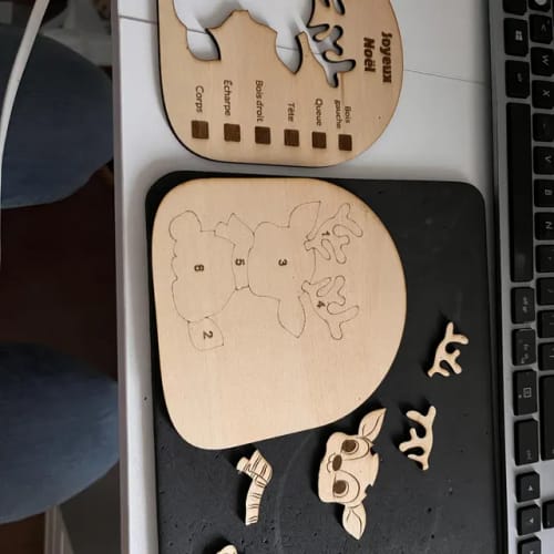 Customer photo review of Christmas roll-a-dice puzzle 3 bundle laser cut svg file