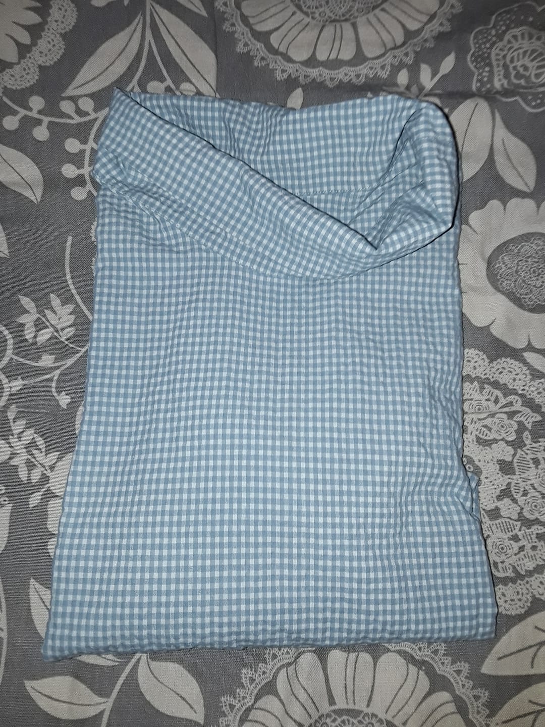Customer photo review of Blouse Catherine en vichy bleuté