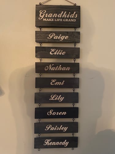 Customer photo review of Custom Name Slat (Add On For Existing Sign)｜2024 Version Engraved Design