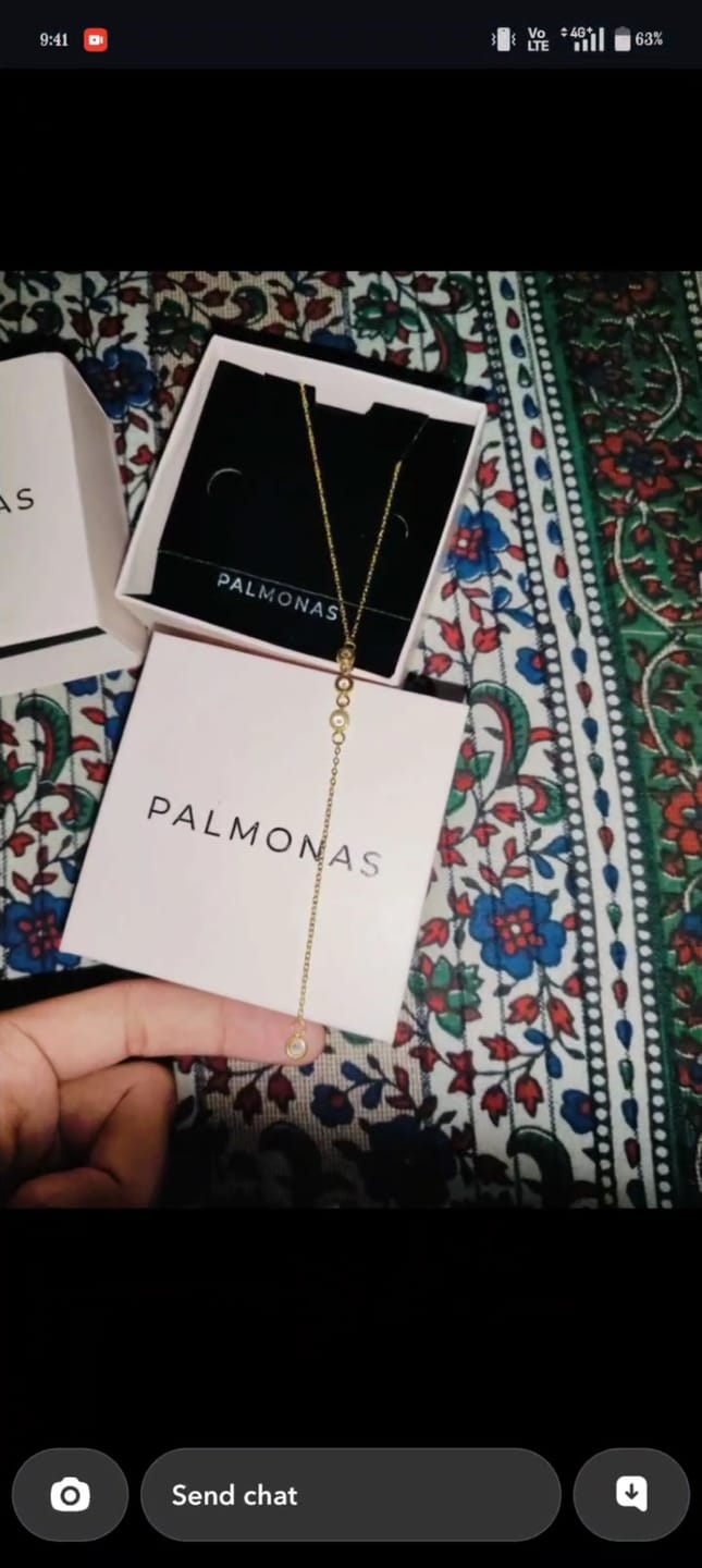 Customer photo review of Sparkling Elegance Stone Necklace