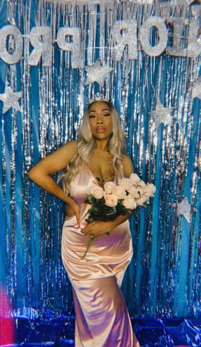 Customer photo review of Shiny Nylon Spandex