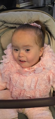 undefined review of Caramelo Kids Baby Girls Lace Bib - Pink image 1 out of 1