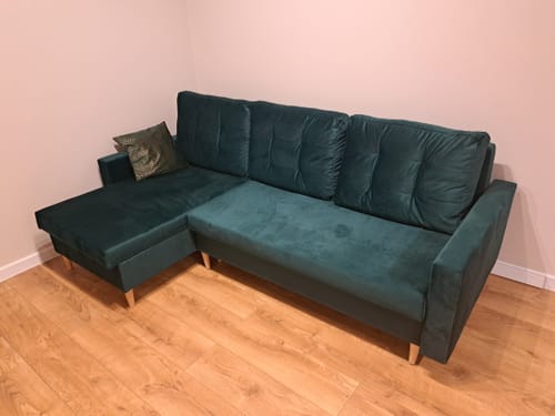 Customer photo review of Narożnik BLANK velvet