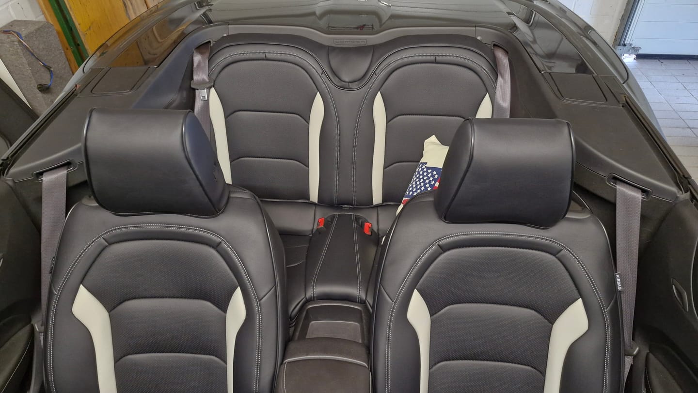 Customer photo review of 6th Gen Camaro Convertible Custom Leather Seat Covers