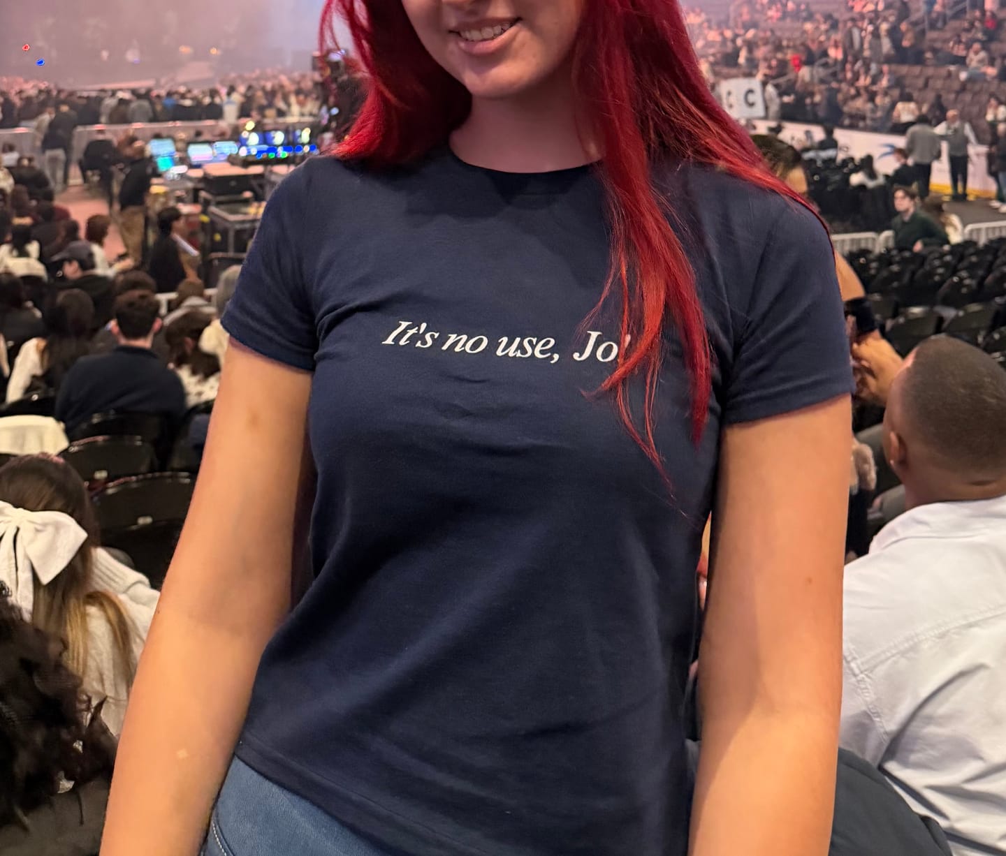 Customer photo review of It's No Use, Jo!  Baby Tee
