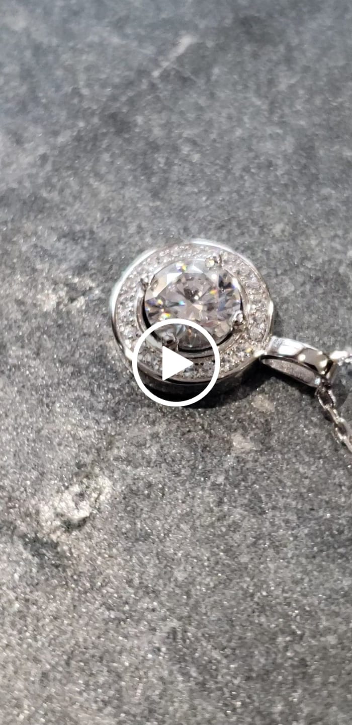 Customer video review of Moissanite by Cate & Chloe Jordan 18k Gold Plated 925 Sterling Silver Necklace 0.95tcw