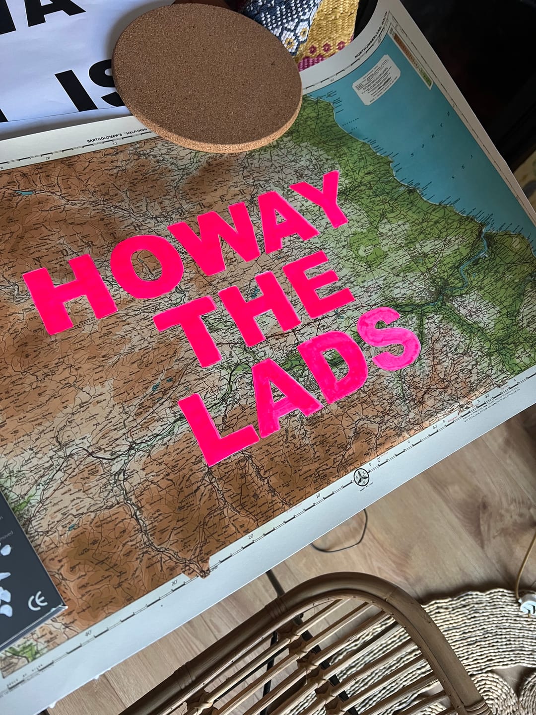 Customer photo review of Old OS Map of Northumberland - South by Bartholomew, 1901: Newcastle, Sunderland, Tyne, National Park, Hadrian's Wall, North Sea