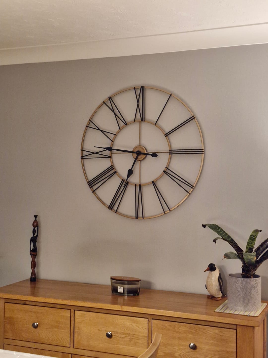 Customer photo review of Thomas Kent London. Summer House Black & Copper Wall Clock Indoor/Outdoor