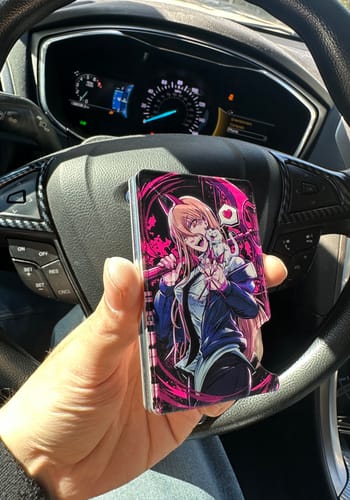 Customer photo review of Cat Lover Plexi Glass Acrylic Backed Metal Wallet