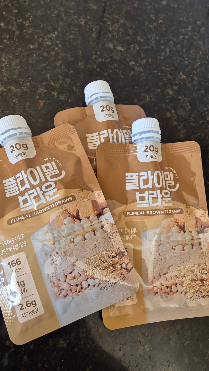 Customer photo review of FLIMEAL Protein Shake - Brown (45g x 7ea)