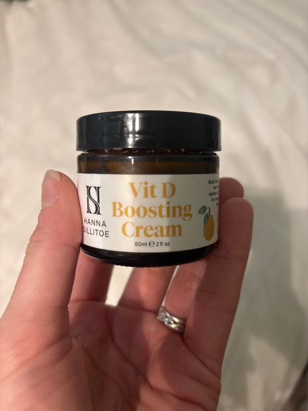 Customer photo review of Vitamin D Face Cream