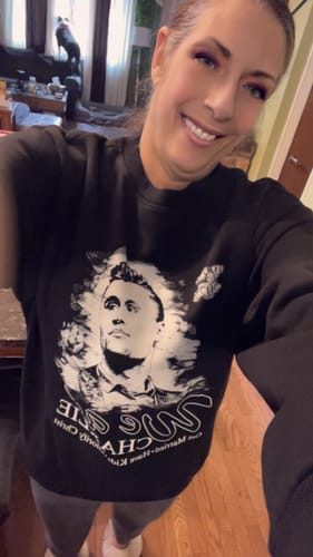 Customer photo review of We Are Charlie Crewneck