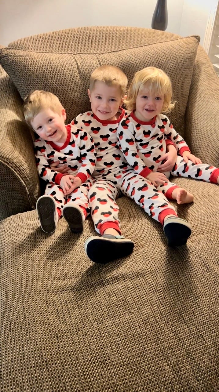 Customer photo review of Vintage Santa White Pajamas
