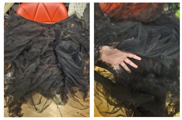 Customer photo review of Plain Dress Net Fabric