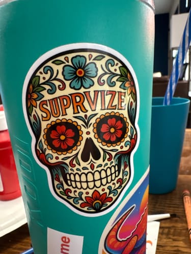 Customer photo review of 150 Custom 3" Laminated Vinyl Stickers