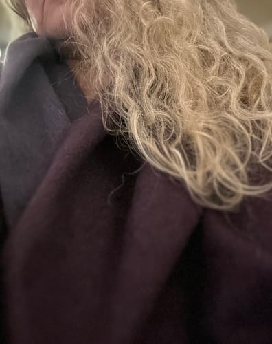 Customer photo review of Scottish Begg & Co Blueberry Purple Luxury Reversible Cashmere Blanket