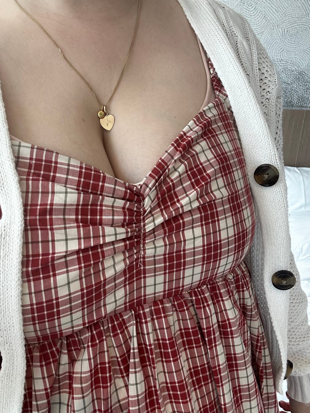 Customer photo review of Chloe Dress | Holiday Tartan
