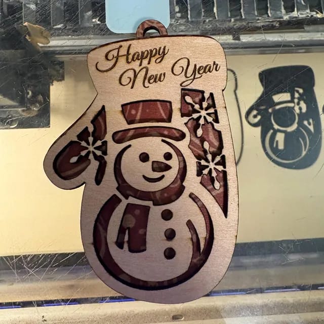 Customer photo review of Christmas mitten custom ornaments 6 bundle laser cut svg file