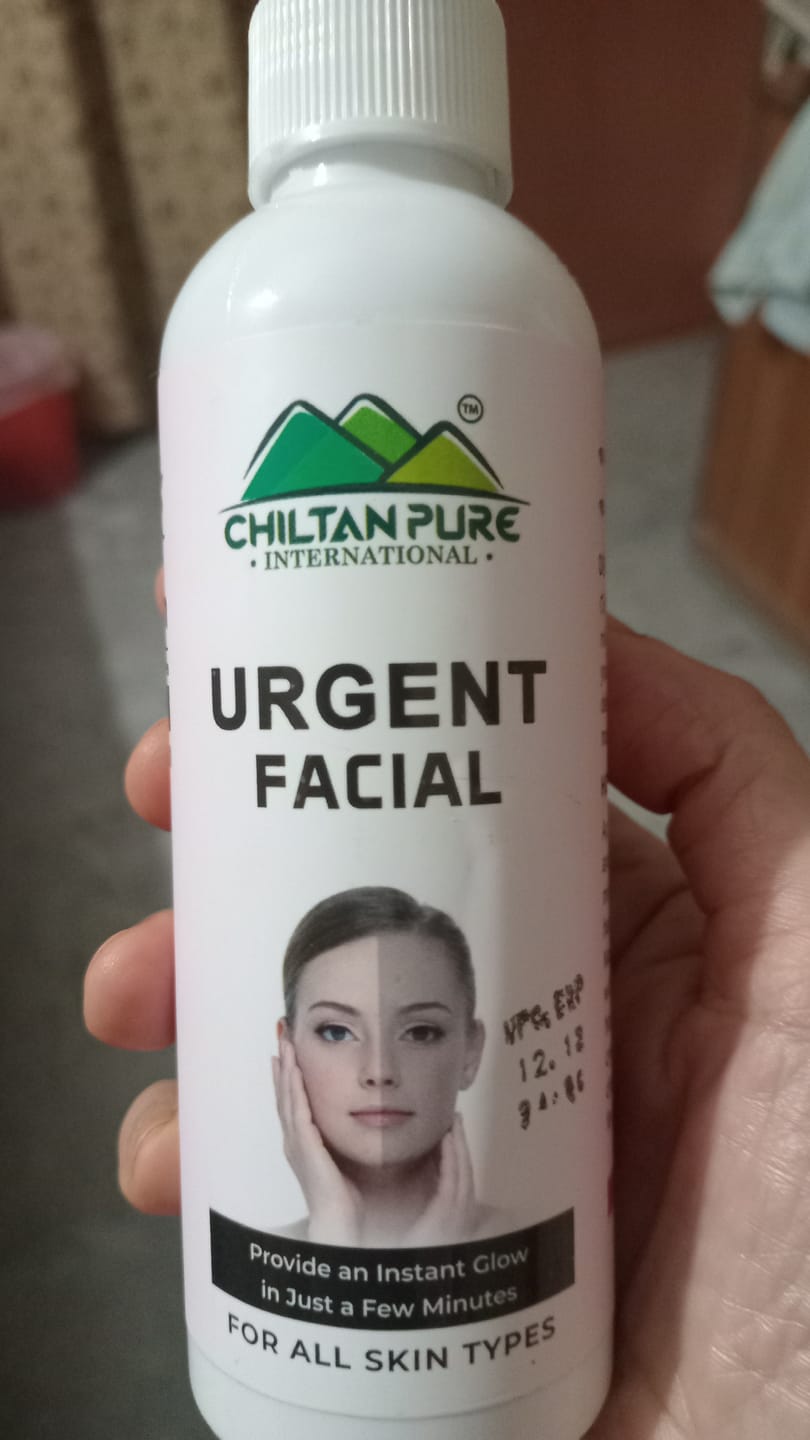 Customer photo review of Urgent Facial – Provides an Instant Glow in Just a Few Minutes!! 150ml ,, 5️⃣ ⭐⭐⭐⭐⭐ RATING